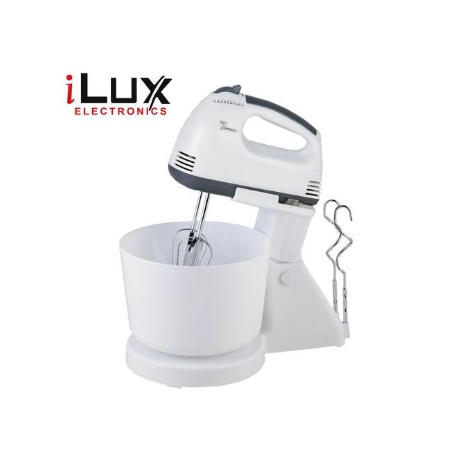 Batteur avec bol ILUX -LX-516B - 150 W - Blanc- 1Mois Garantie
