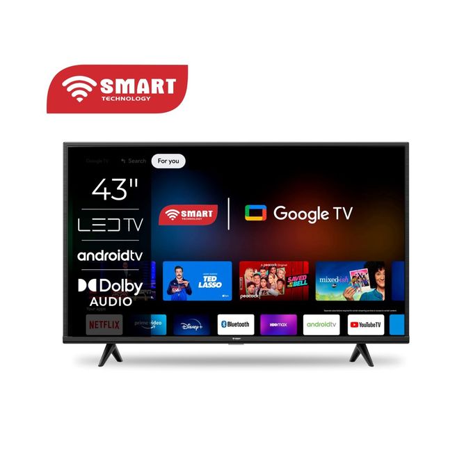 SMART TECHNOLOGY TV 43" HD GOOGLE TV SMART(STT-4389SKS) WIFI + BLUETOOTH / Régulateur De Tension