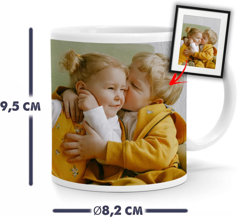 Céramique Mug personnalisé avec Texte et Photo - Idee cadeau noel | Tasse personnalisable | Cadeau Homme, Femme, Cadeau original