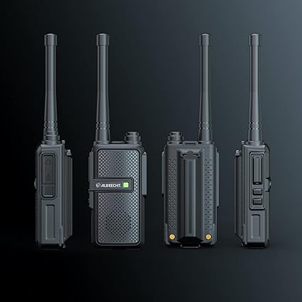 Talkie-Walkie Albrecht Tectalk Worker 3, 29825, PMR446 Émetteurs-récepteurs Robustes pour Chantiers de Construction, sécurité, opération, extérieur, Accessoires Inclus