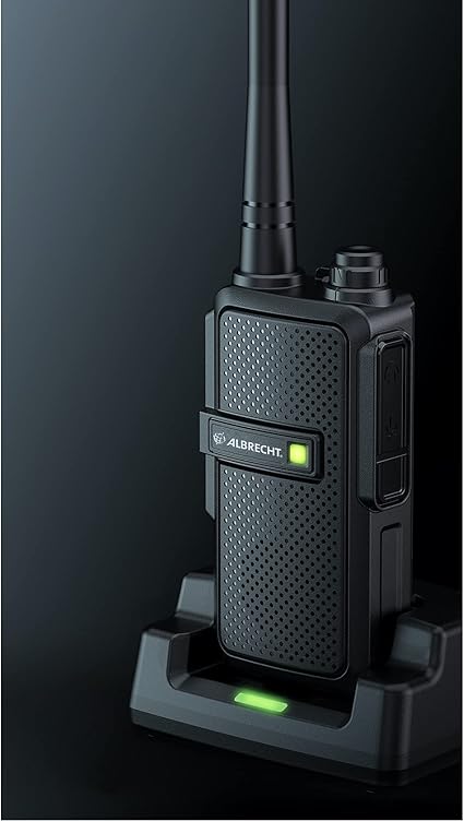 Talkie-Walkie Albrecht Tectalk Worker 3, 29825, PMR446 Émetteurs-récepteurs Robustes pour Chantiers de Construction, sécurité, opération, extérieur, Accessoires Inclus