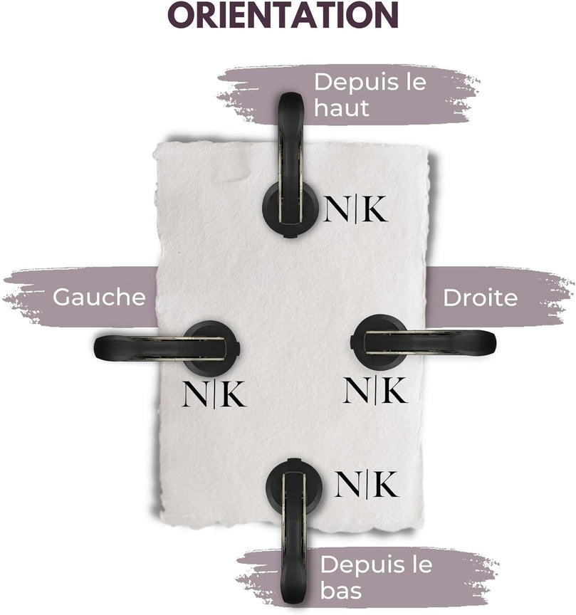 Tampon SEC à gaufrer Personnalisé Idéal pour Attestation foncière, Certificat, Diplôme, Acte notarié, Titre foncier, Livre pour papier - Idéal pour un cadeau ou une occasion spéciale - Différents motifs