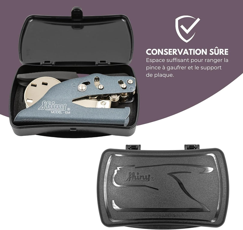 Tampon SEC à gaufrer Personnalisé Idéal pour Attestation foncière, Certificat, Diplôme, Acte notarié, Titre foncier, Livre pour papier - Idéal pour un cadeau ou une occasion spéciale - Différents motifs