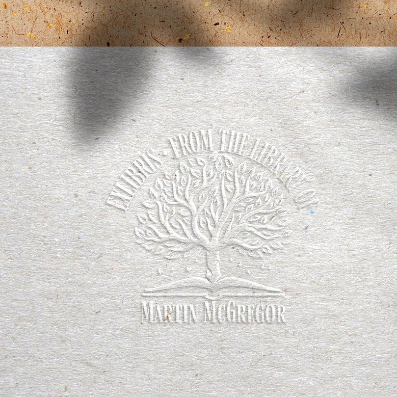 Tampon SEC à gaufrer Personnalisé Idéal pour Attestation foncière, Certificat, Diplôme, Acte notarié, Titre foncier, Livre pour papier - Idéal pour un cadeau ou une occasion spéciale - Différents motifs