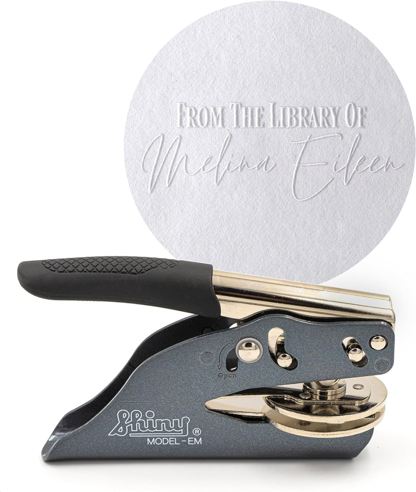 Tampon SEC à gaufrer Personnalisé Idéal pour Attestation foncière, Certificat, Diplôme, Acte notarié, Titre foncier, Livre pour papier - Idéal pour un cadeau ou une occasion spéciale - Différents motifs