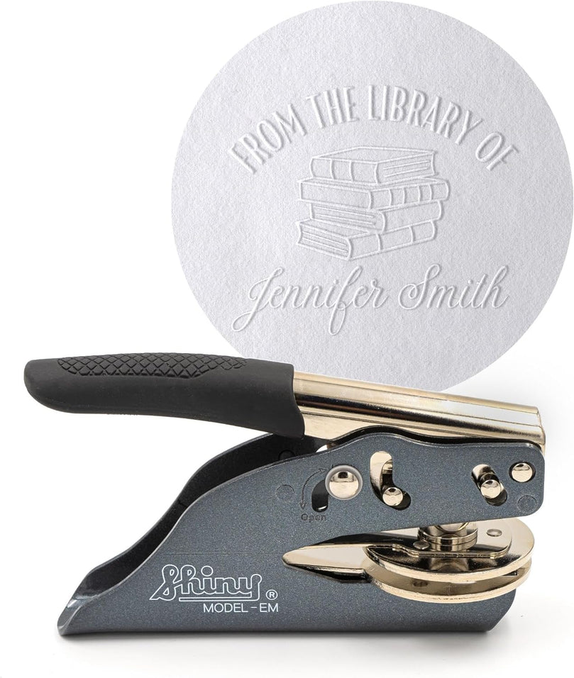 Tampon SEC à gaufrer Personnalisé Idéal pour Attestation foncière, Certificat, Diplôme, Acte notarié, Titre foncier, Livre pour papier - Idéal pour un cadeau ou une occasion spéciale - Différents motifs