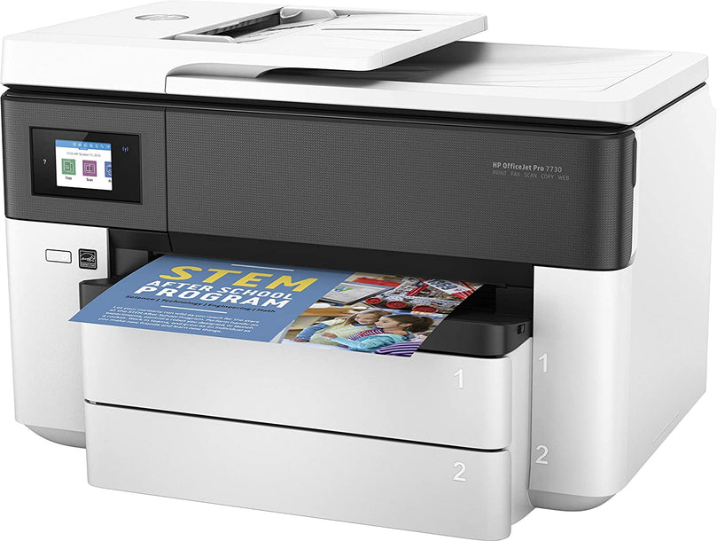 HP Officejet Pro A3 7730 Imprimante Multifonction jet d'encre couleur (22 ppm, 4800 x 1200 ppp, USB, Wifi, Ethernet, Fax)
