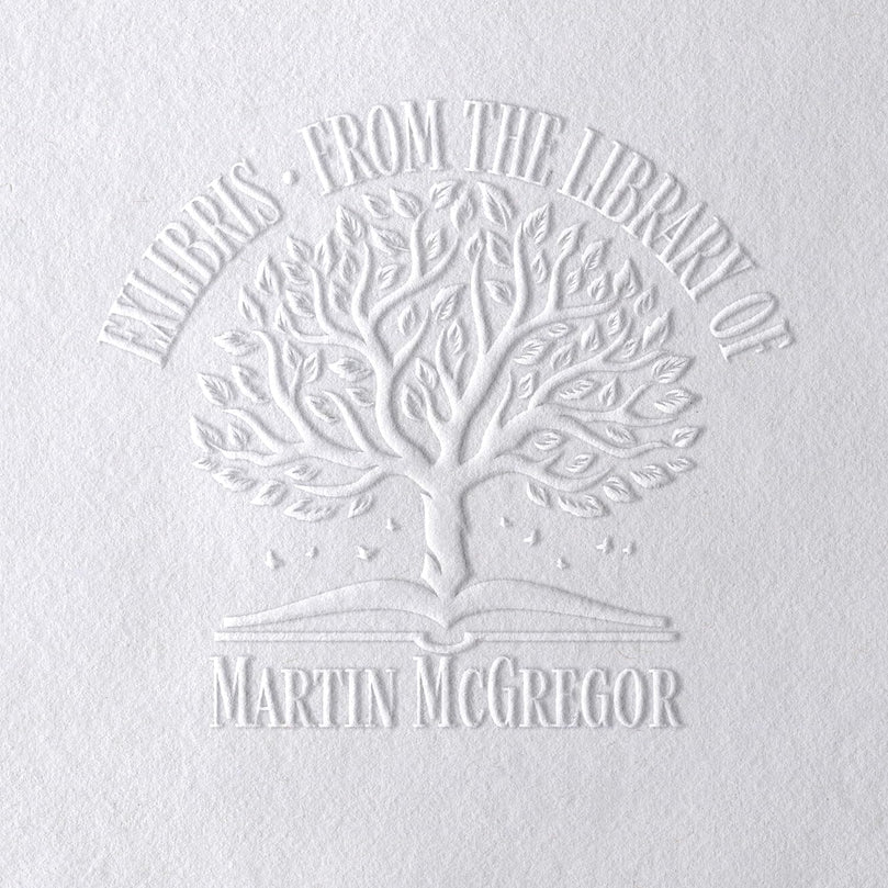 Tampon SEC à gaufrer Personnalisé Idéal pour Attestation foncière, Certificat, Diplôme, Acte notarié, Titre foncier, Livre pour papier - Idéal pour un cadeau ou une occasion spéciale - Différents motifs