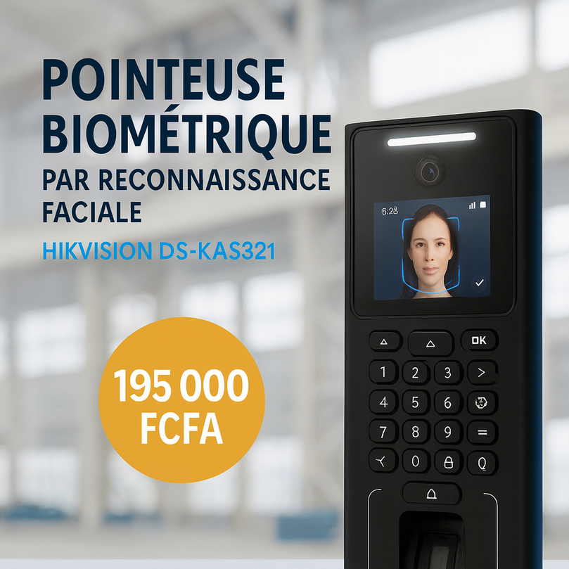 Hikvision DS-KAS321 – Kit de Contrôle d’Accès, pointeuse faciale par Reconnaissance Faciale