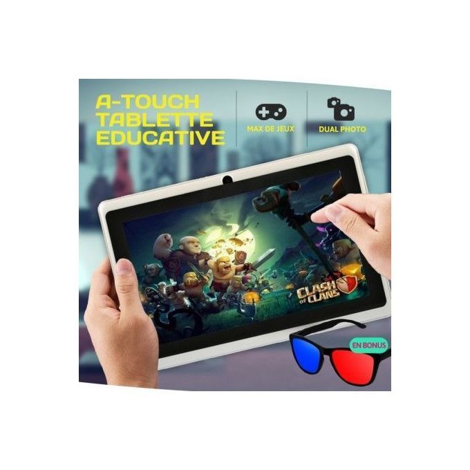 Atouch Tablette Éducative A36 - 7 Pouces - 16 Go - 2 Go Ram Android 5.1 - Multicolore