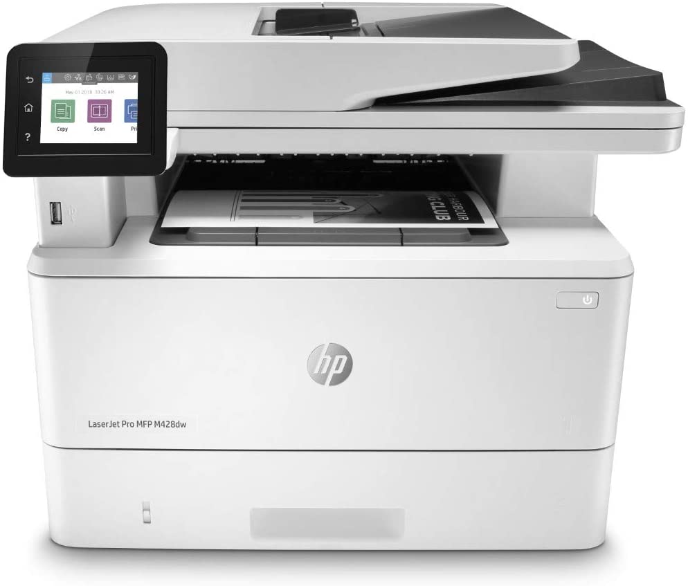 HP LaserJet Pro M428dw - Imprimante multifonction : impression, scan, copie (recto-verso ; noir ; A4 ; jusqu’à 38 ppm ; USB 2.0 + Gigabit Ethernet + Wi-Fi)