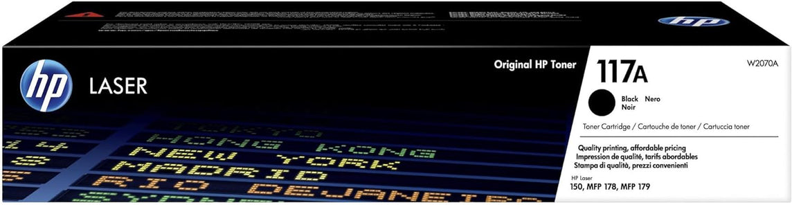 HP 117A W2070A Toner Noir Authentique pour HP Color LaserJet 150 / 178 / 179, 1000 pages