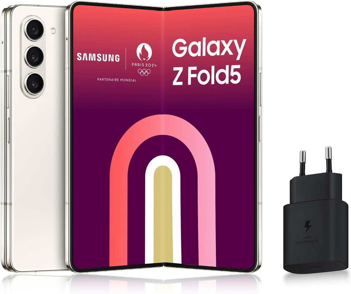 SAMSUNG Galaxy Z Fold5 Smartphone Android 5G avec Galaxy AI, 256 Go, Chargeur Secteur Rapide 25W Inclus [Exclusivité Amazon], Smartphone déverrouillé, Bleu, Version FR