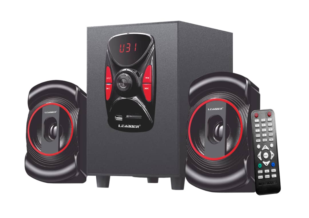 Leadder Haut-Parleur Multimédia SP 276 2.1 CH/ LED/ BT/ AUX/ FM/ SD/ USB/ Télécommande/ AC/ DC